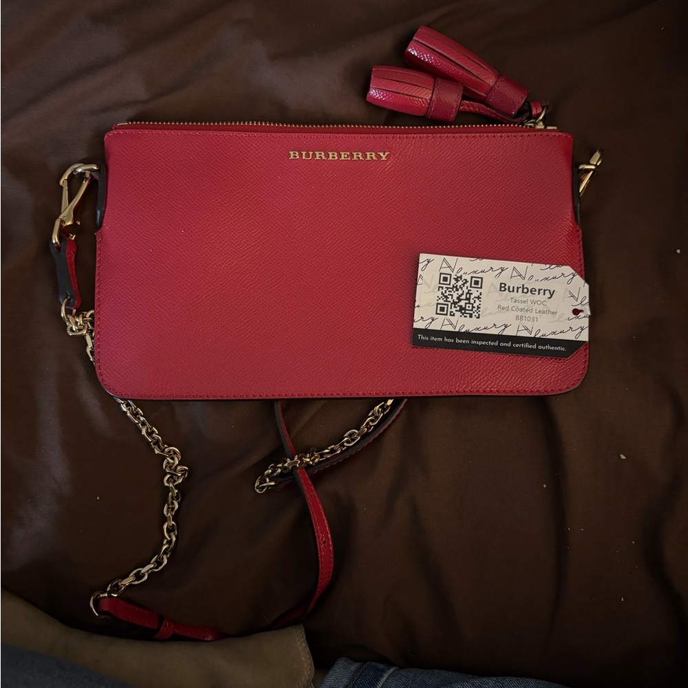 Burberry Red Cross body 💯 Authentic - Picture 7 of 7